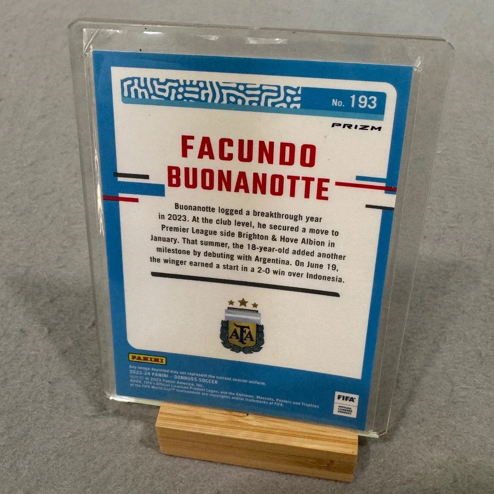 Panini Donruss Optic Soccer Facundo Buonanotte Argentina Blue Cracked Ice Rookie